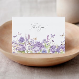 Watercolor Purple Floral Clipart: Lilac, Hydrangea (Digital Download) image 5