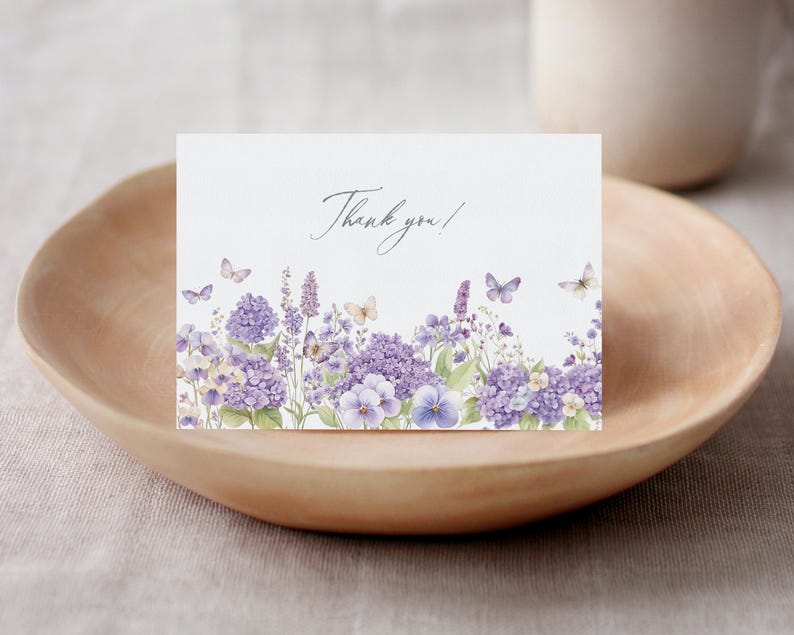 Watercolor Purple Floral Clipart: Lilac, Hydrangea (Digital Download) image 5