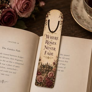 Vintage Floral Metal Bookmark, Rose Bookmark for Book Lovers, Victorian Book Accessory, Romantic Reader Gift, Cottagecore Bookmark