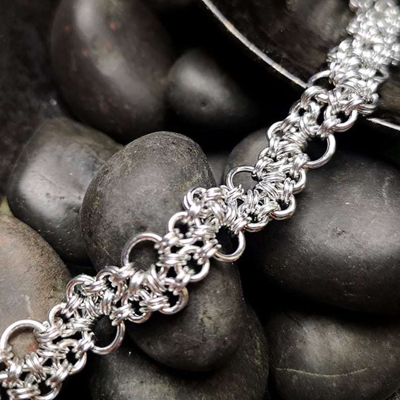 Chainmaille Tutorial Stepping Stones Bracelet Etsy