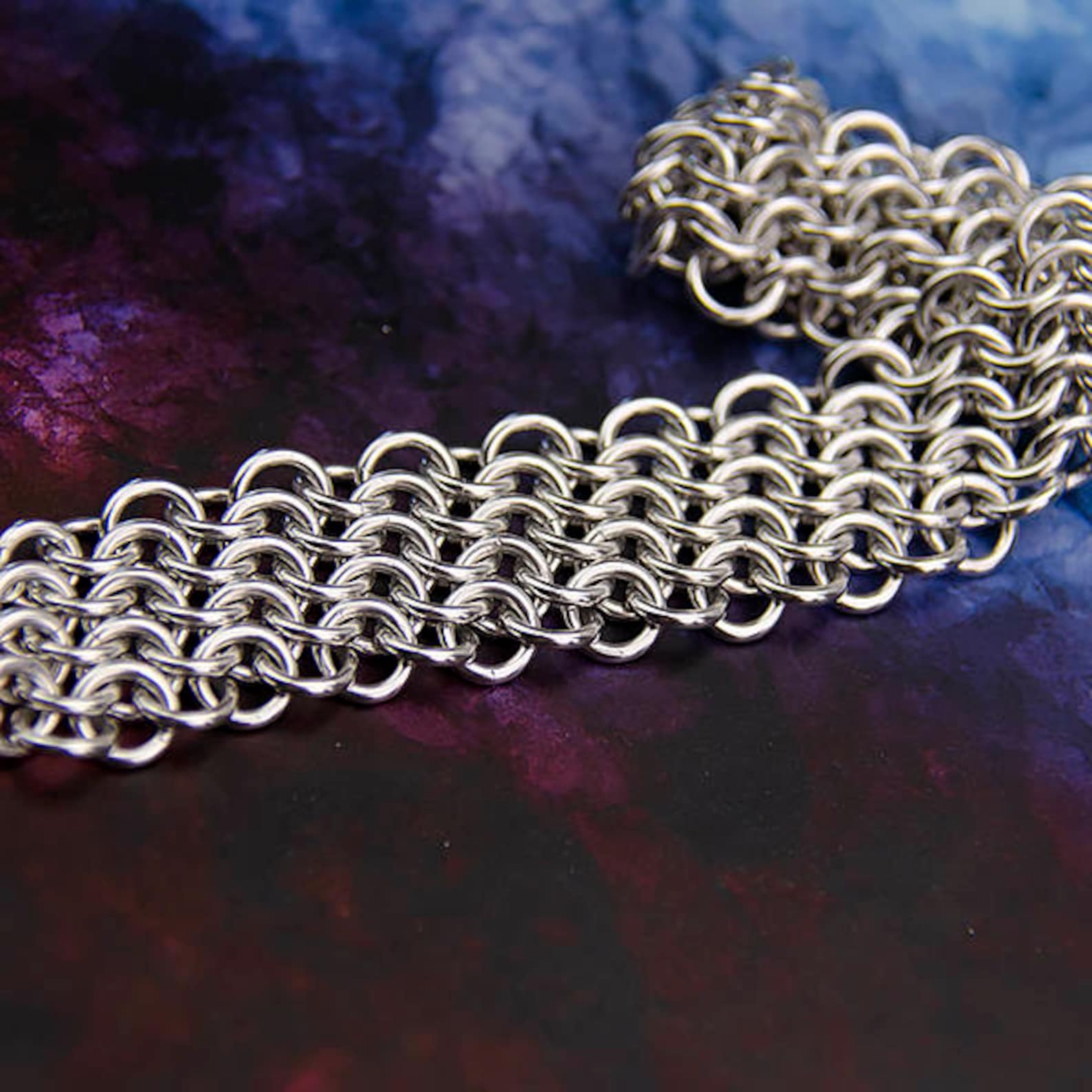 Chain Maille Tutorial - European 4in1 on the Bias Bracelet - Etsy