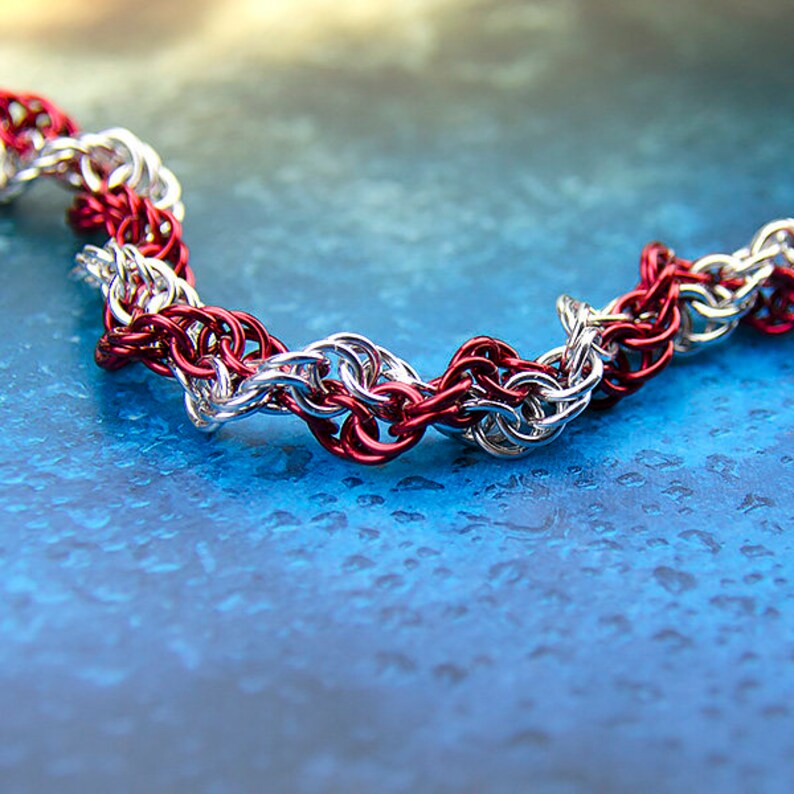 Chainmaille Tutorial Inverted Spiral Bracelet Etsy