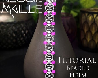 Chainmaille-tutorial - Helmarmband met kralen