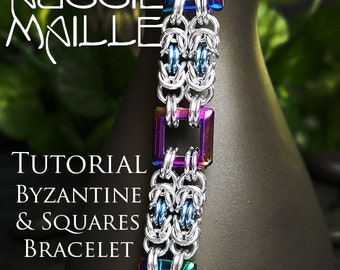 Chain Maille  Tutorial - Byzantine & Squares Bracelet