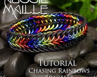 Tutorial de cota de malla - Pulsera Chasing Rainbows
