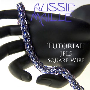 Chain Maille  Tutorial - JPL5 Square Wire Bracelet