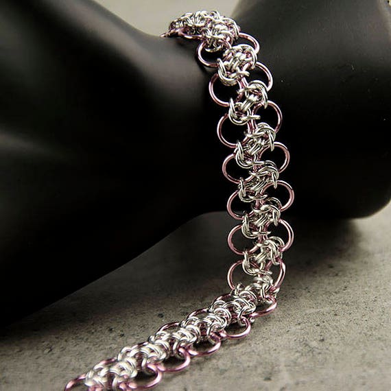 European 4 in 1 Bias Bracelet Kit, Chainmaille Kit, Stainless Steel, Chainmail  Kit, Jump Rings, Box Chain Tutorial, Chainmaille Tutorial 