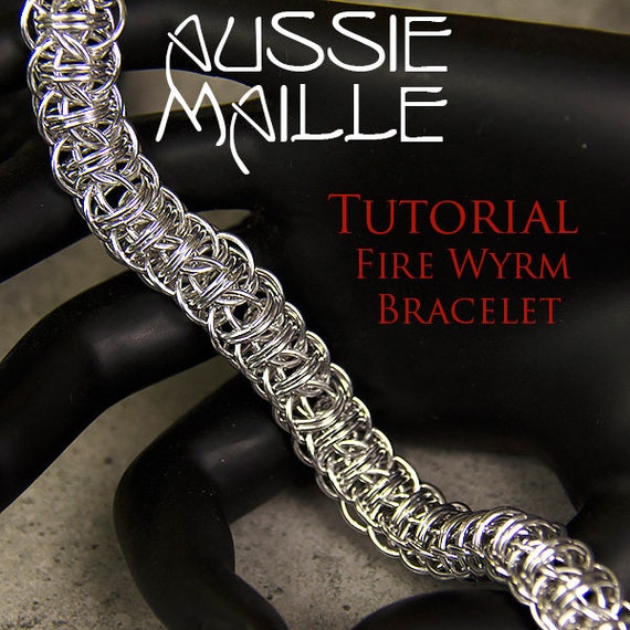 Stainless Steel Fire Wyrm Handmade Chainmaille Bracelet