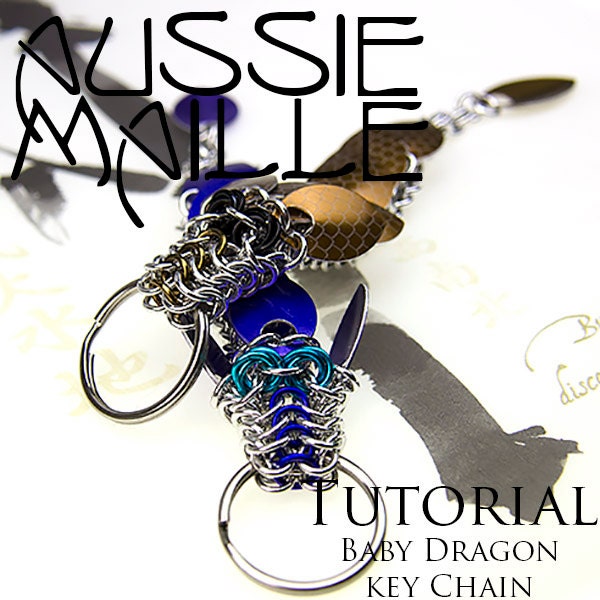 Chainmaille Anleitung - Baby Drache Schlüsselanhänger