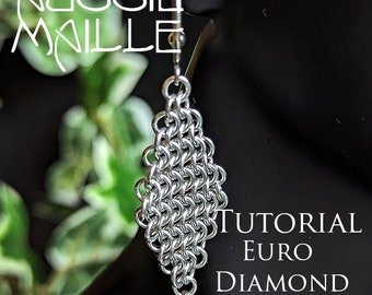Chain Maille  Tutorial - Euro Diamond Earrings