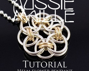 Chainmaille Tutorial - Helm Flower Pendant