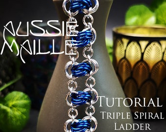 Chainmaille Tutorial - Triple Spiral Ladder Chain Maille Bracelet