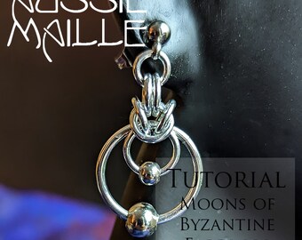 Chain Maille  Tutorial - Moons of Byzantine Earrings