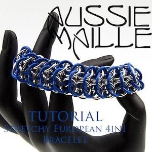 Chainmaille Tutorial - Stretchy Interwoven European 4in1 Bracelet