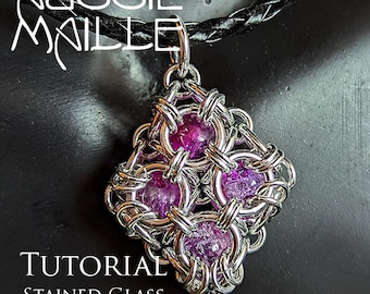 Chain Maille  Tutorial - Stained Glass Pendant