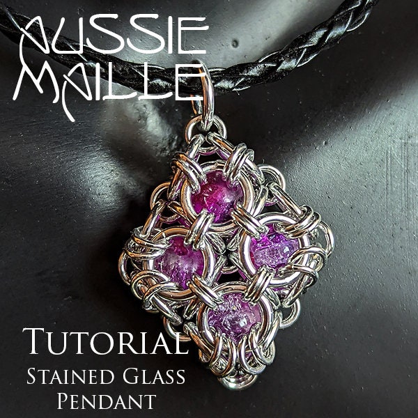 Chain Maille  Tutorial - Stained Glass Pendant