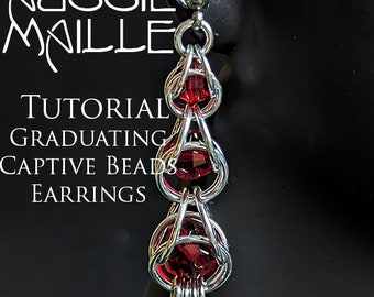 Chain Maille  Tutorial - Graduating Captured Beads Earrings