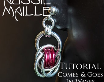 Chain Maille  Tutorial - Comes & Goes In Waves Earrings