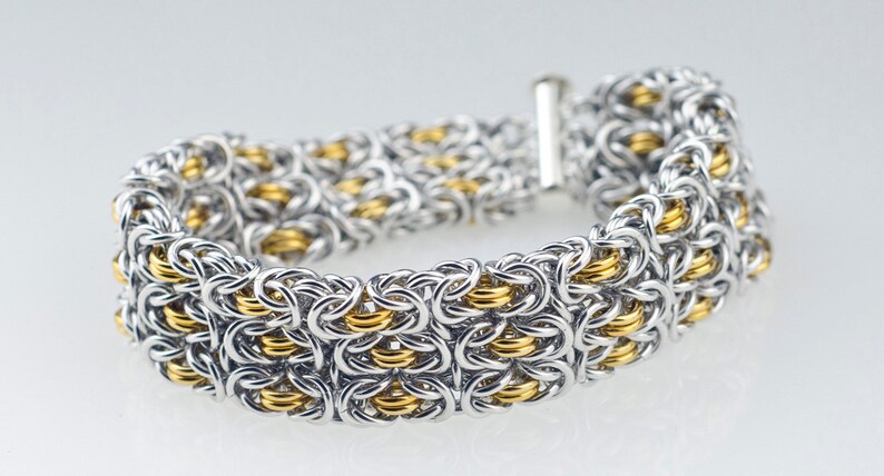 Triple Byzantine Cuff Chainmaille Tutorial