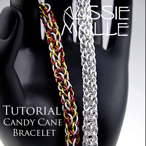 Tutoriel Chainmaille - Bracelet Cordon Candy Cane