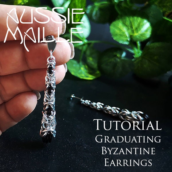 Chain Maille  Tutorial - Graduating Byzantine Earrings