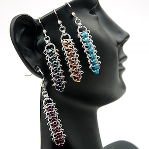 Chainmaille Tutorial - Beaded Centipede Earrings