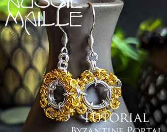Chain Maille  Tutorial - Byzantine Portal Earrings