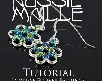 Chainmaille Tutorial - Japanese Flower Chain Maille Earrings