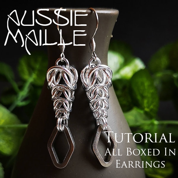 Chain Maille  Tutorial - All Boxed In Earrings