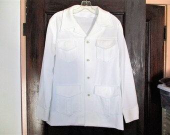 available Medium-VINTAGE 1970/'s Men/'s Blue Leisure Jacket by Holiday Fashions FREE SHIPPING