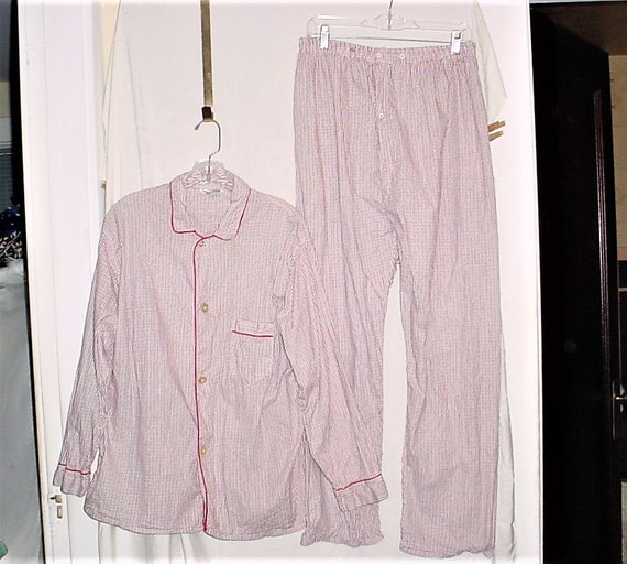 Vintage 50s Sanforized Cotton Red Black Check Paja