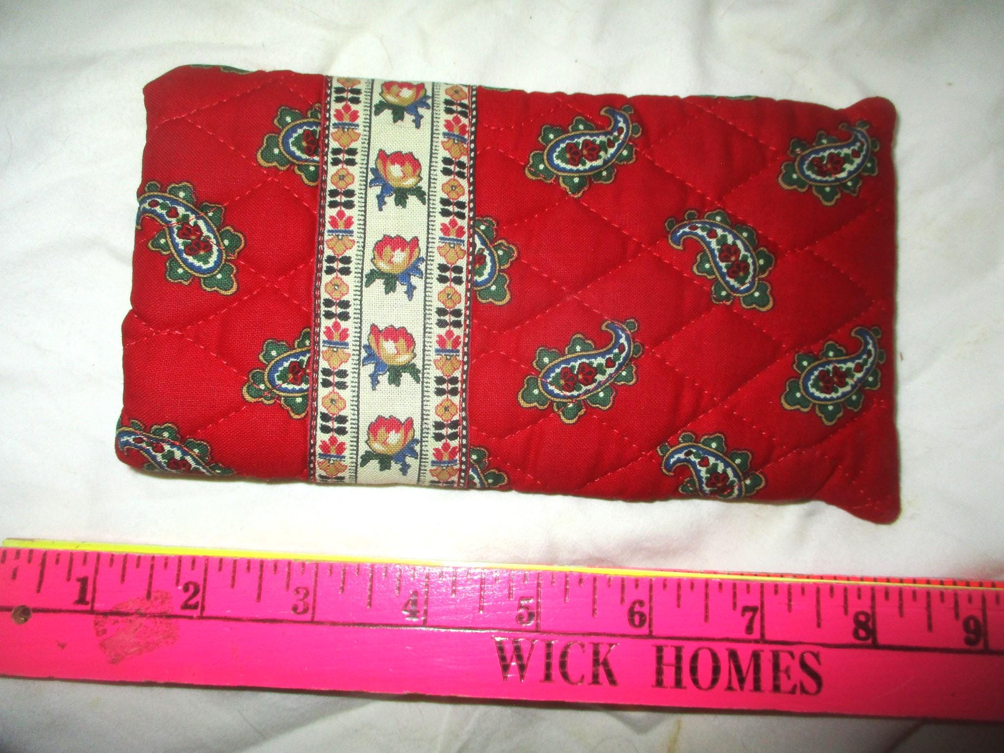 Vintage 90s Vera Bradley Dual Apple Red Paisley Eyeglasses 