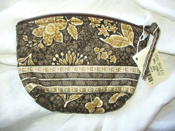 Vintage 90s Vera Bradley Java Beige Small Cosmeti… - image 1