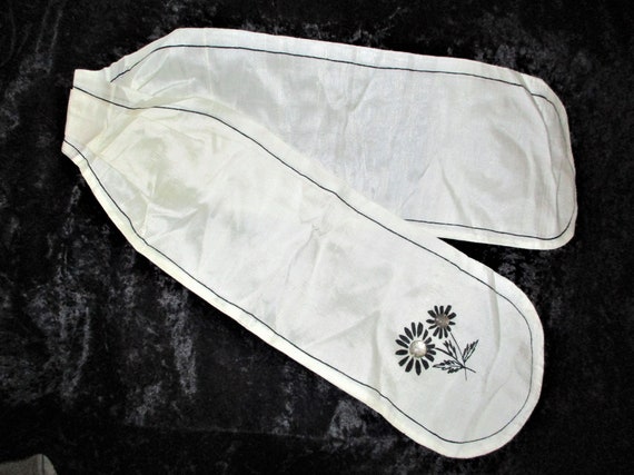 Vintage 40s Vera Neumann Scarf White Natural Silk