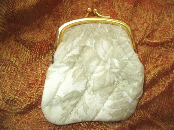 Vintage 90s Vera Bradley Natural Kiss Clasp Coin Purse Change Natural Etsy UK