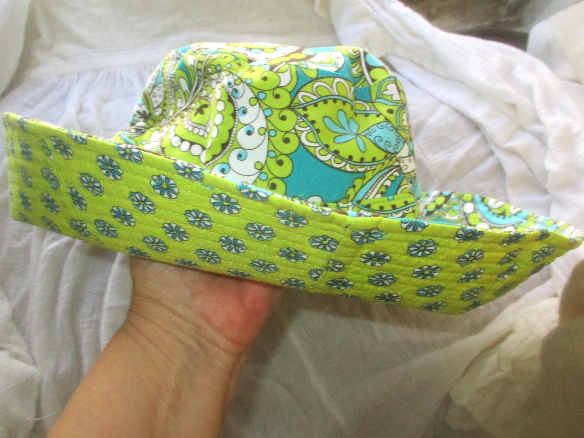Vera Bradley Reversible Paisley Peacock Pattern Bucket Hat Sun Hat Vera Bradley Peacock Bucket Hat (2007 Retired | Mercari main image 4