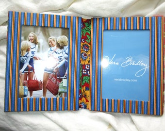 Vintage Vera Bradley Villa Red Picture Folding Frame 6 1/2 by 8 in