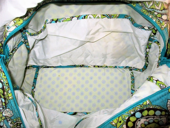 Vintage Vera Bradley Peacock Blue Baby Diaper Tote Bag W Changing Pad Etsy UK