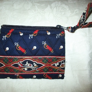Vintage 90s Vera Bradley Golf Azul Marino Monedero ID Titular