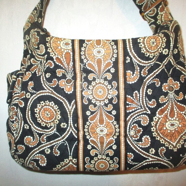 Vintage 00s Vera Bradley Caffe Latte On The Go Adjustable Crossbody Purse Bag