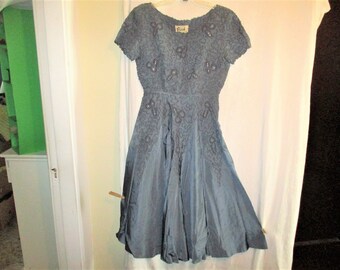 gray vintage dress