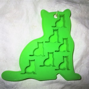 Cat Kitty Chocolate Mold Ice Cube Jello Candy Cake Cookie Fondant Silicone