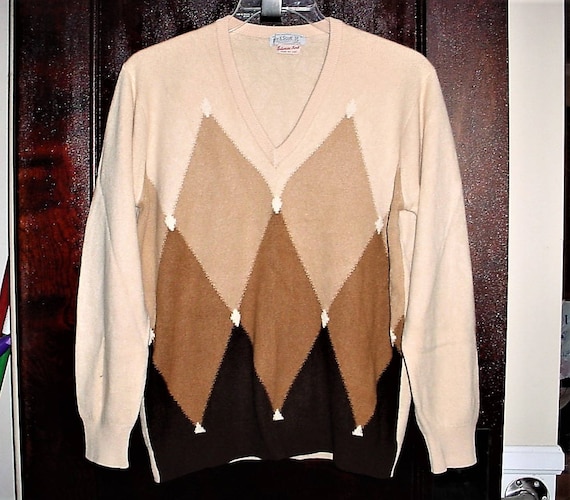 Vintage 80s Mens Cashmere Pullover Sweater Lyle &