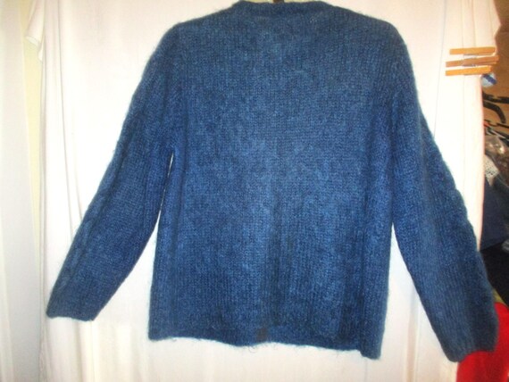 Blue wool cardigan ladies sale
