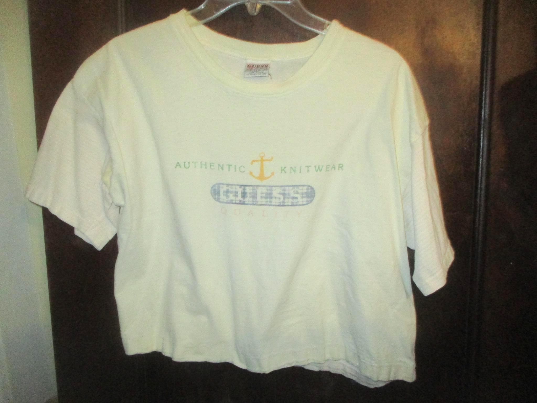 Guess Short Sleeve Basic Mosaic Tri Logo Tee Camicia, Pesca Dolce, M Uomo