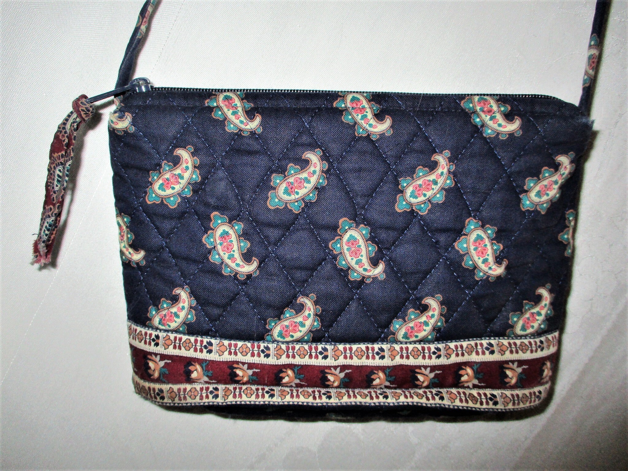 Vintage 90s Vera Bradley Navy Blue Crossbody Shoulder Purse Etsy