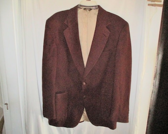 vintage années 90 Bourgogne Wool Sport Jacket 2 Bouton 42 R Strathmore