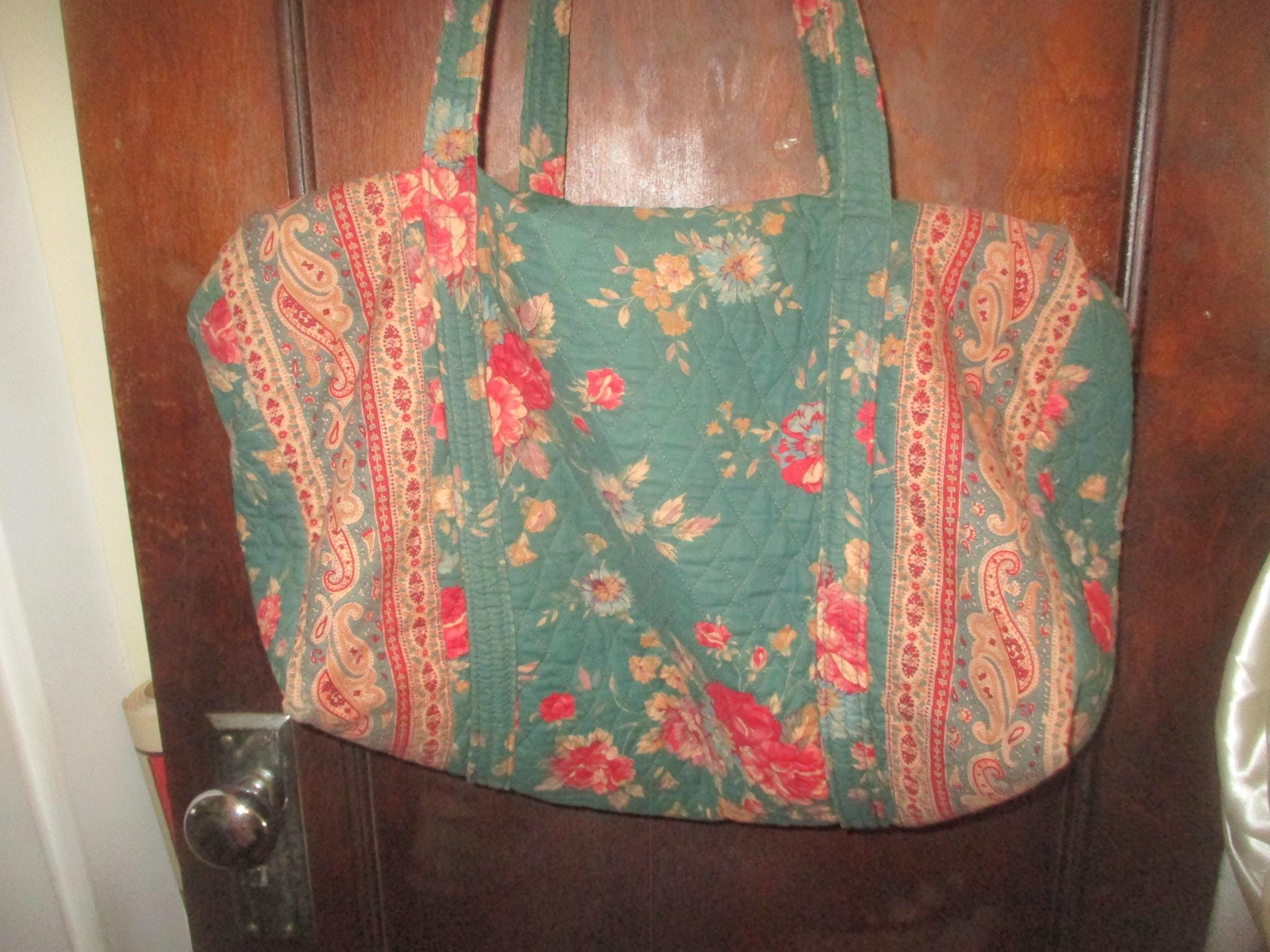 Vintage Greenbriar Vera Bradley large duffle EUC Large Original Duffel Bag - Performance Twill | Vera Bradley main image 4