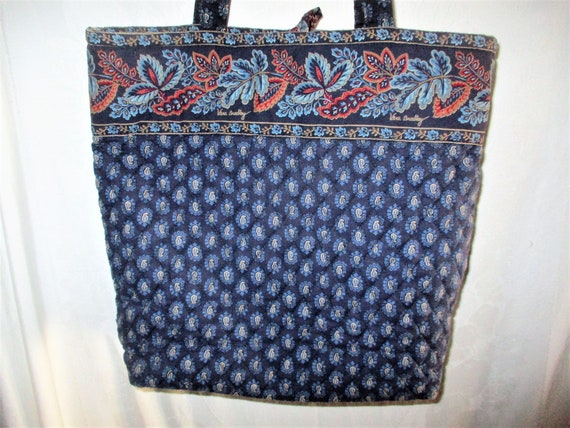 Vintage 90s Vera Bradley Classic Navy Blue Large … - image 3