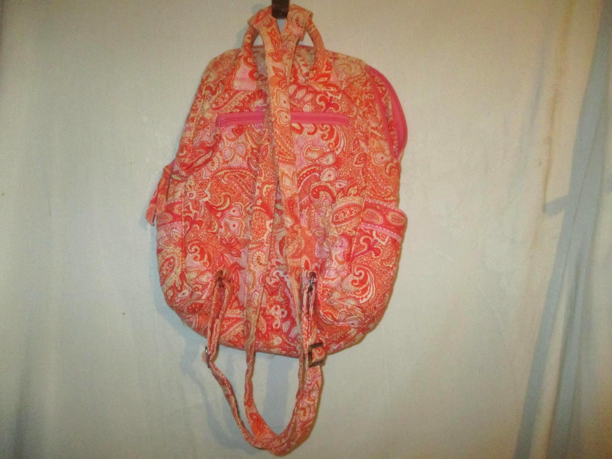 Vintage Vera Bradley Sherbet Pink Paisley Duffel Medium 